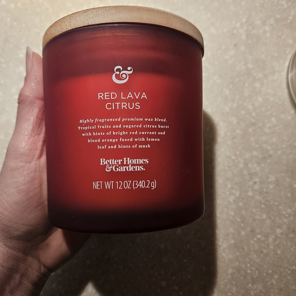 Better Homes And Gardens Red Lava Citrus Scented Candle